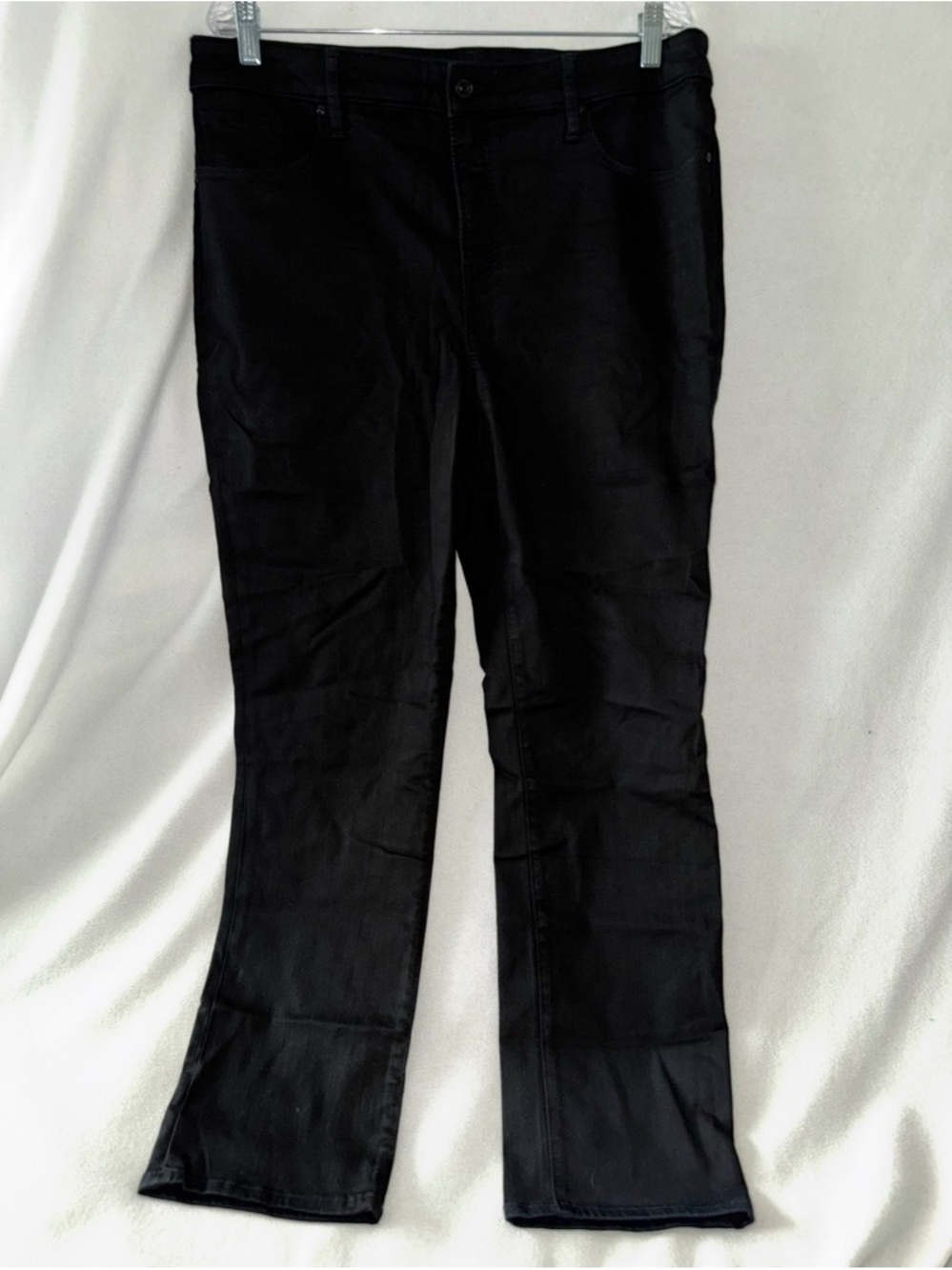 NEW! CHICO’S So Slimming Girlfriend Straight Leg Jeans, Black, size 14 / 2.5 - Picture 4 of 16